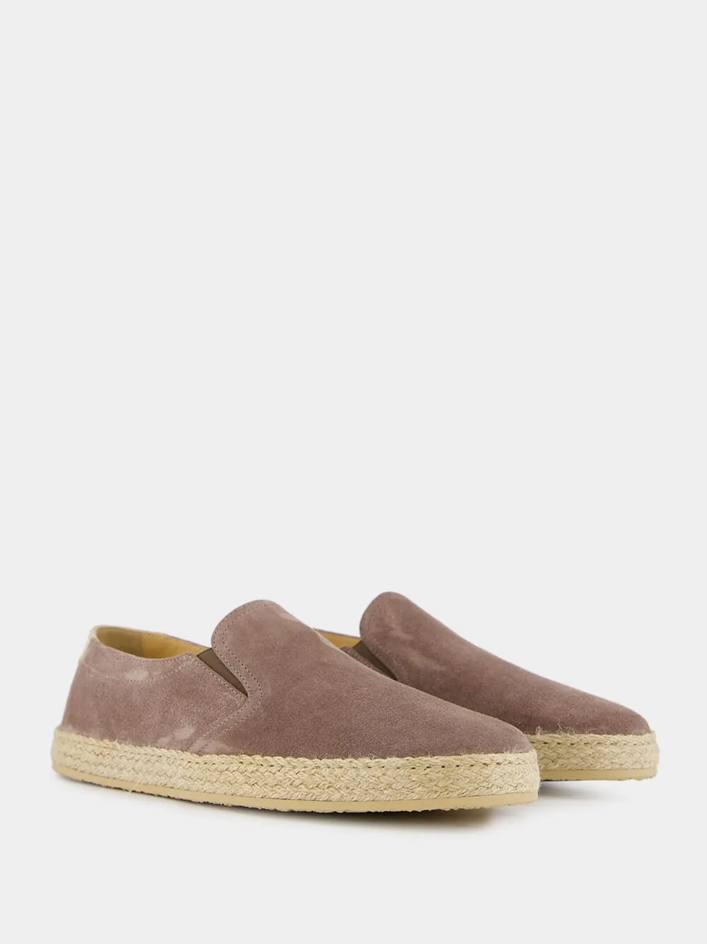 Taupe Washed Suede Slip-Ons with Rope Detail sold by Fashion Clinic product image thumbnail 3