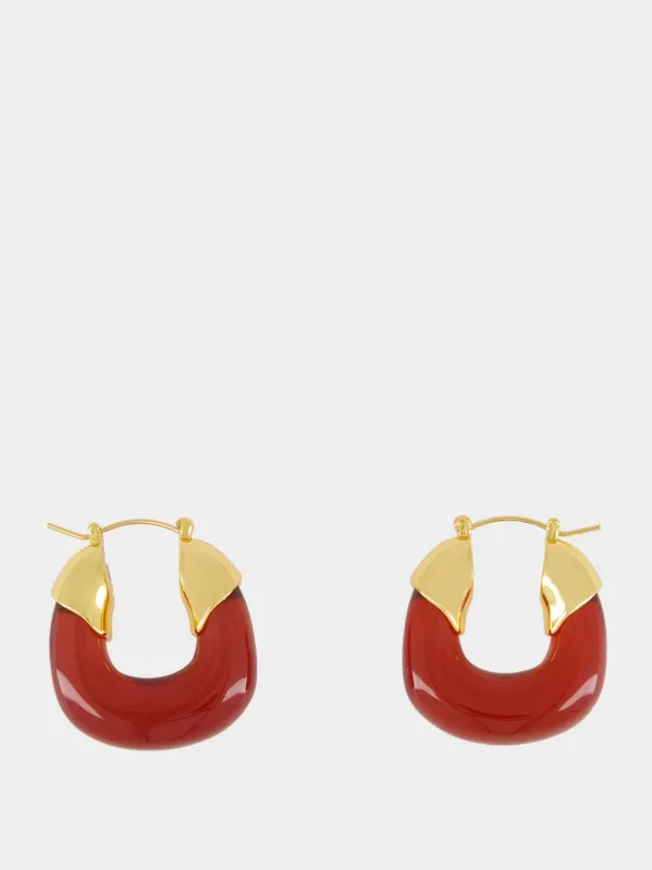 Currant Mini Organic Hoop Earrings sold by Fashion Clinic