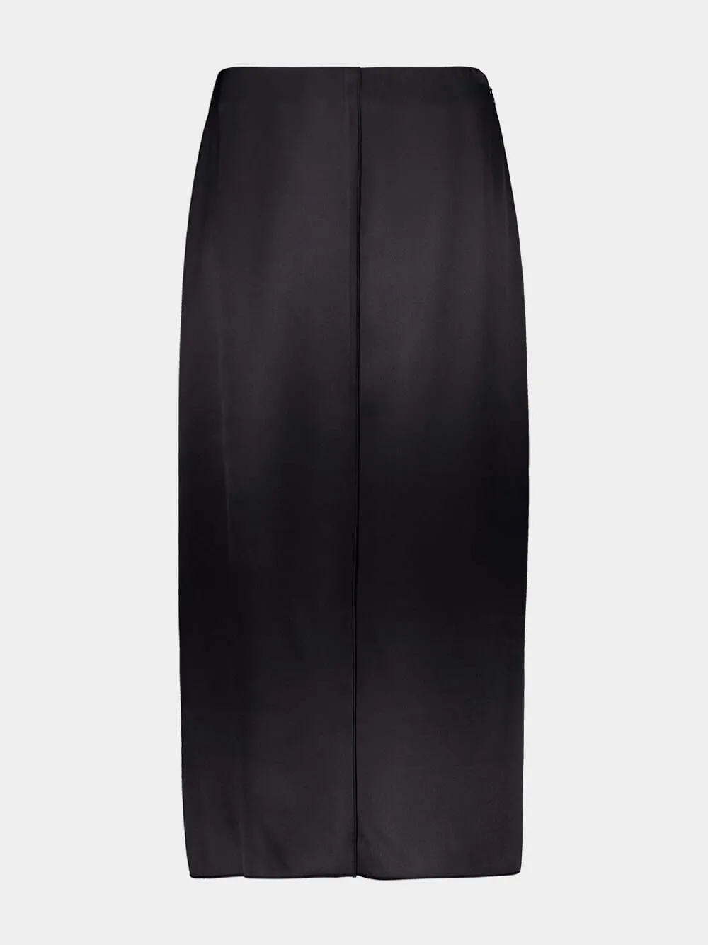 Benji Black Silk Midi Skirt sold by Fashion Clinic