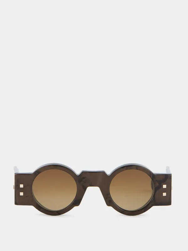 Brown Olivier Sunglasses made by Balmain