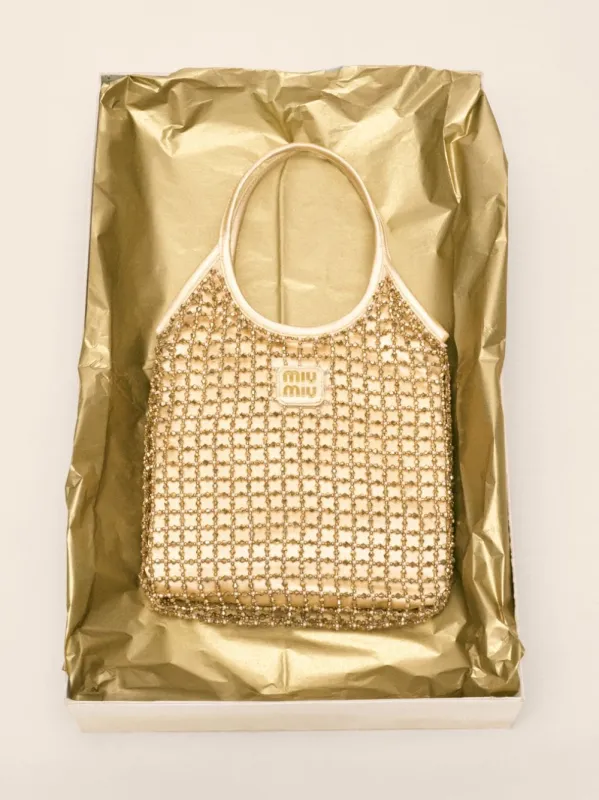 Platinum Ivy Beaded Duchesse Bag sold by Fashion Clinic