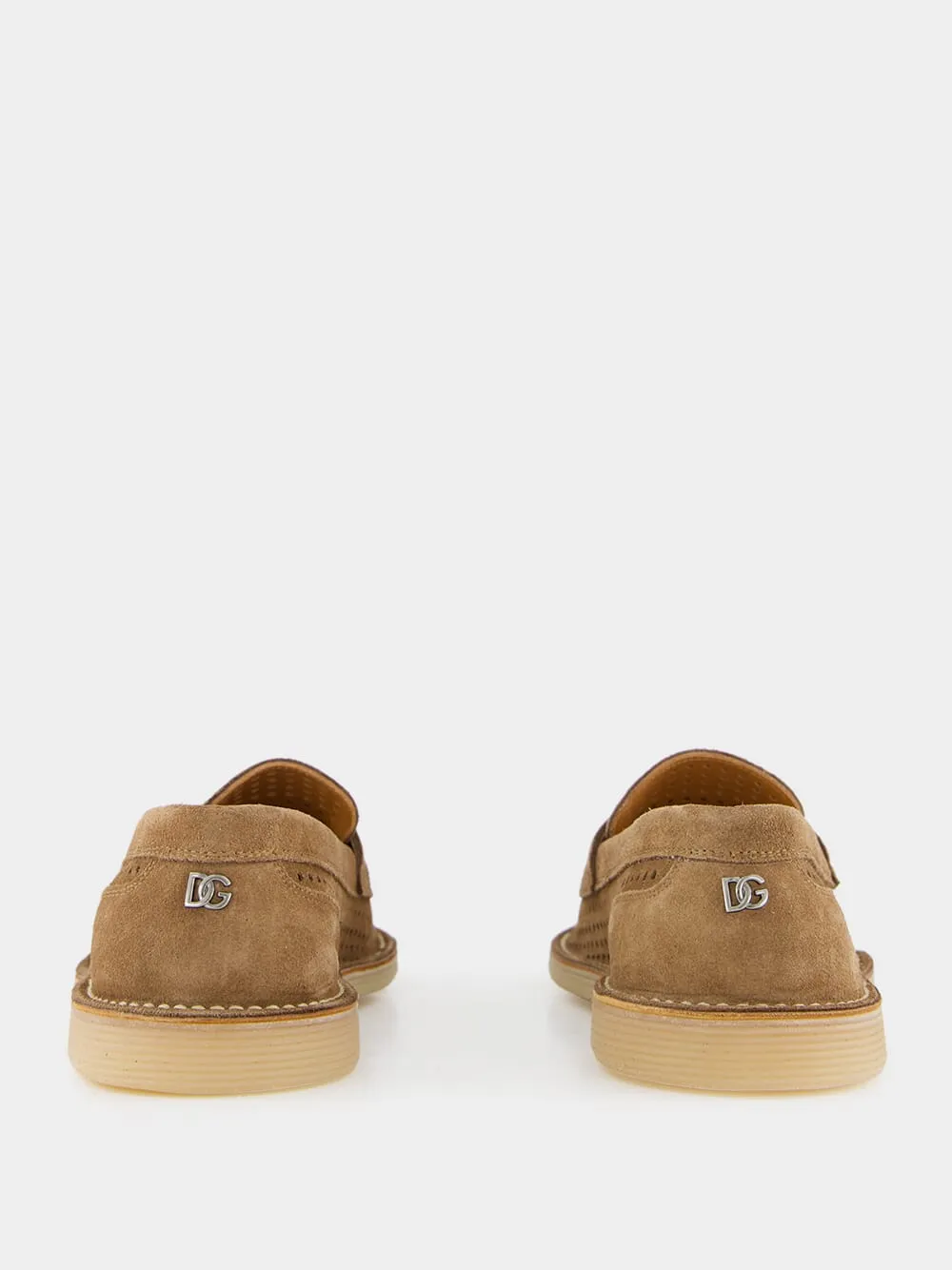 Hazelnut Perforated Calfskin Loafers sold by Fashion Clinic product image thumbnail 5