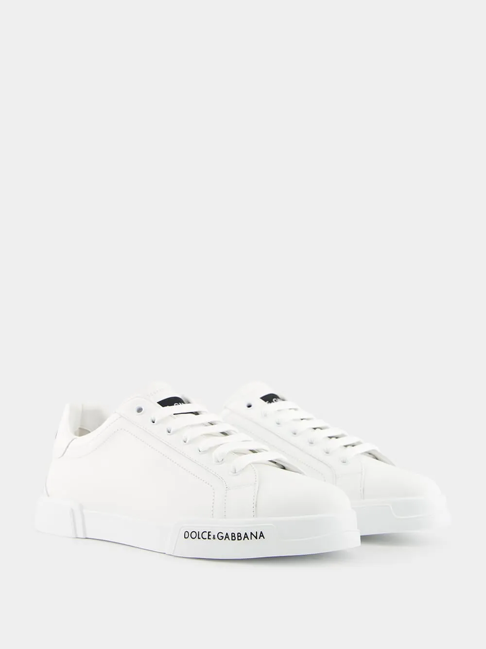 White Calfskin Nappa Portofino Sneakers sold by Fashion Clinic product image thumbnail 3