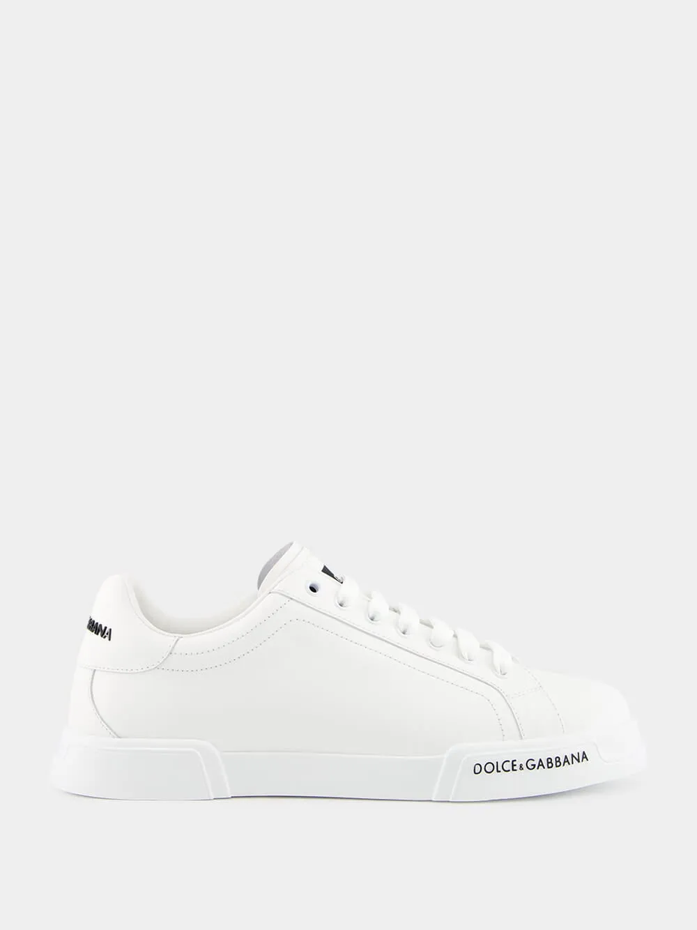 White Calfskin Nappa Portofino Sneakers sold by Fashion Clinic