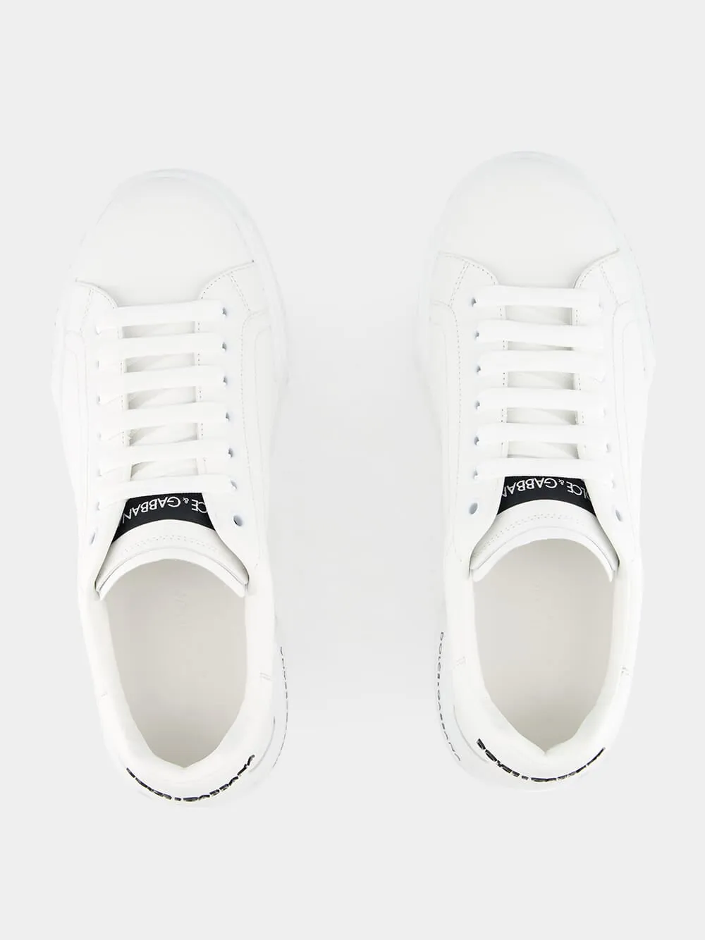 White Calfskin Nappa Portofino Sneakers sold by Fashion Clinic product image thumbnail 4