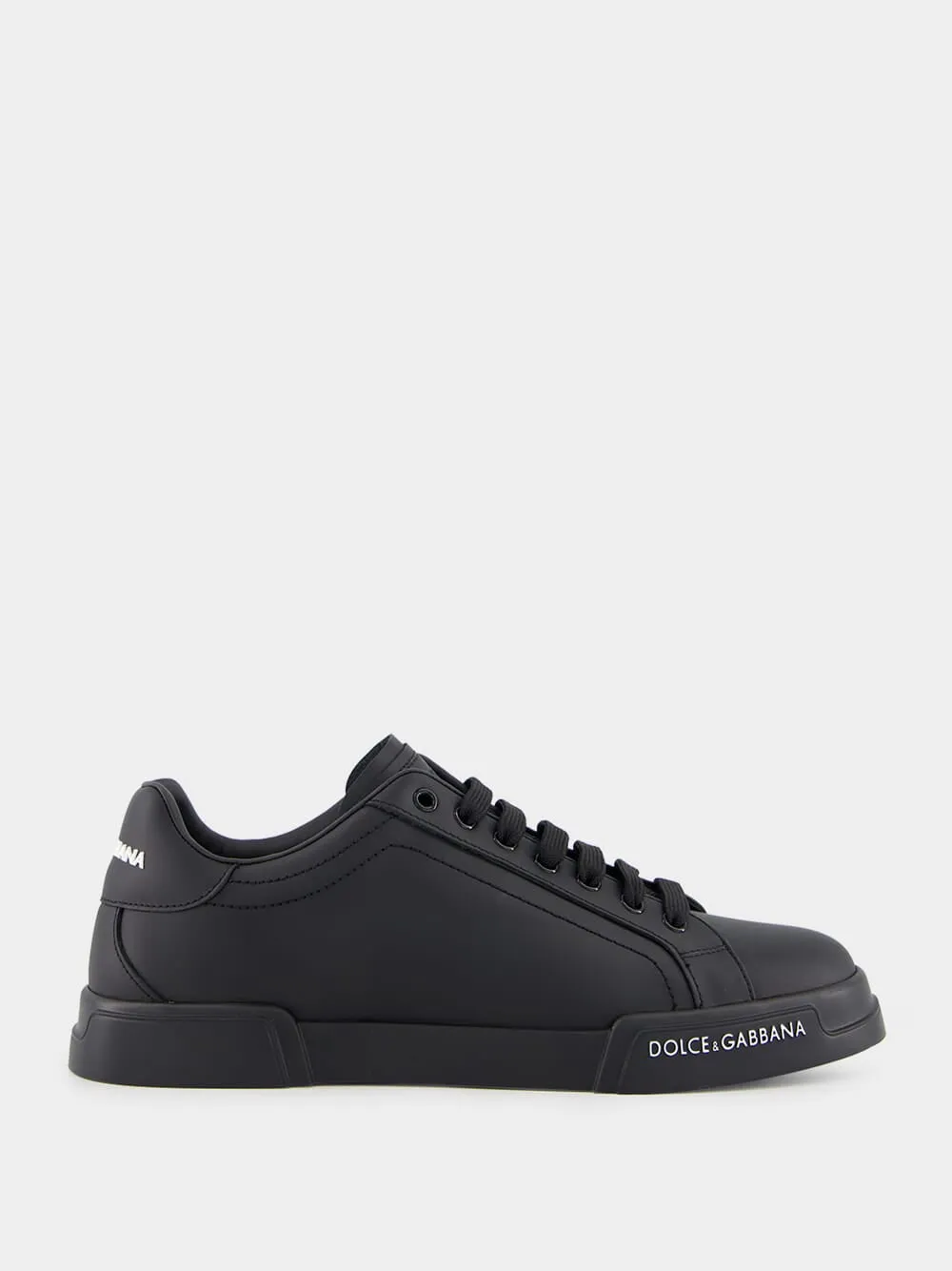 Black Calfskin Nappa Portofino Sneakers sold by Fashion Clinic