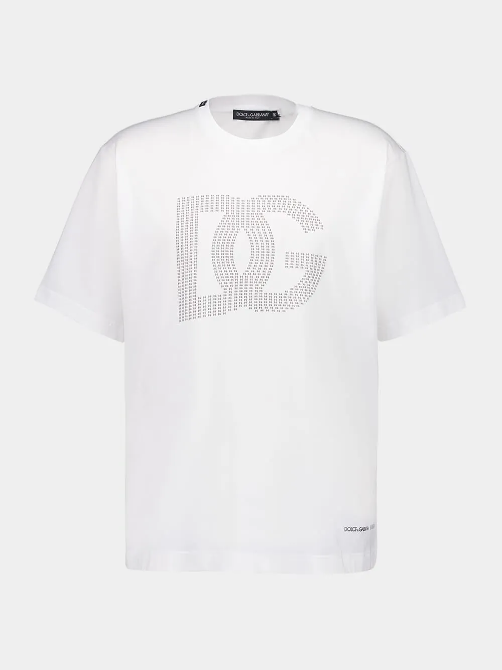 White Cotton Logo T-Shirt sold by Fashion Clinic