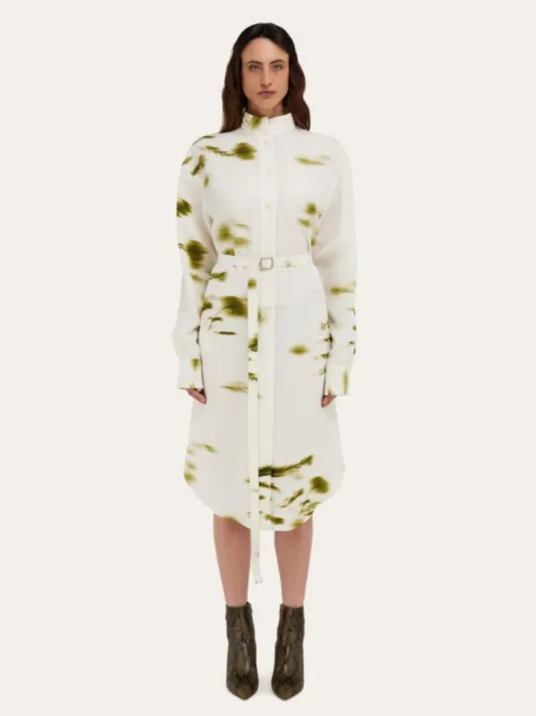 White Blossom Print Shirt Dress sold by Fashion Clinic