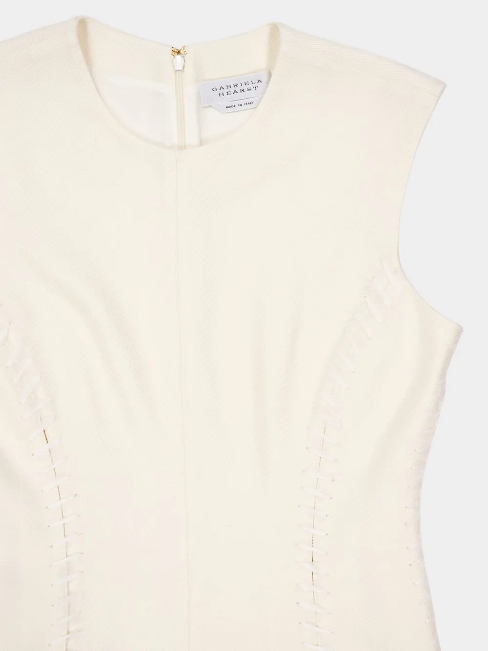 Ivory Kendal Laces Midi Wool Dress sold by Fashion Clinic product image thumbnail 5