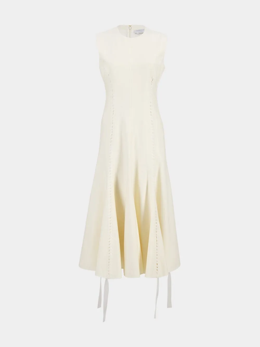 Ivory Kendal Laces Midi Wool Dress sold by Fashion Clinic