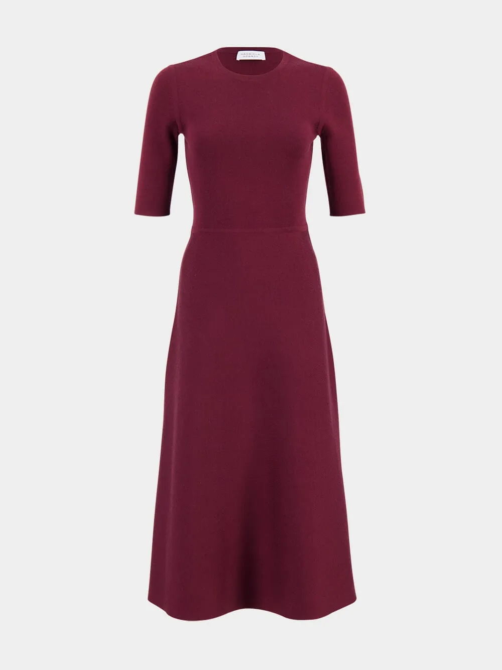 Deep Bordeaux Seymore Knit Midi Dress sold by Fashion Clinic