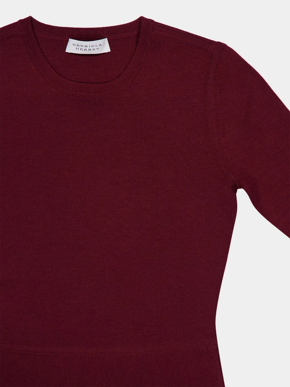 Deep Bordeaux Seymore Knit Midi Dress sold by Fashion Clinic product image thumbnail 3