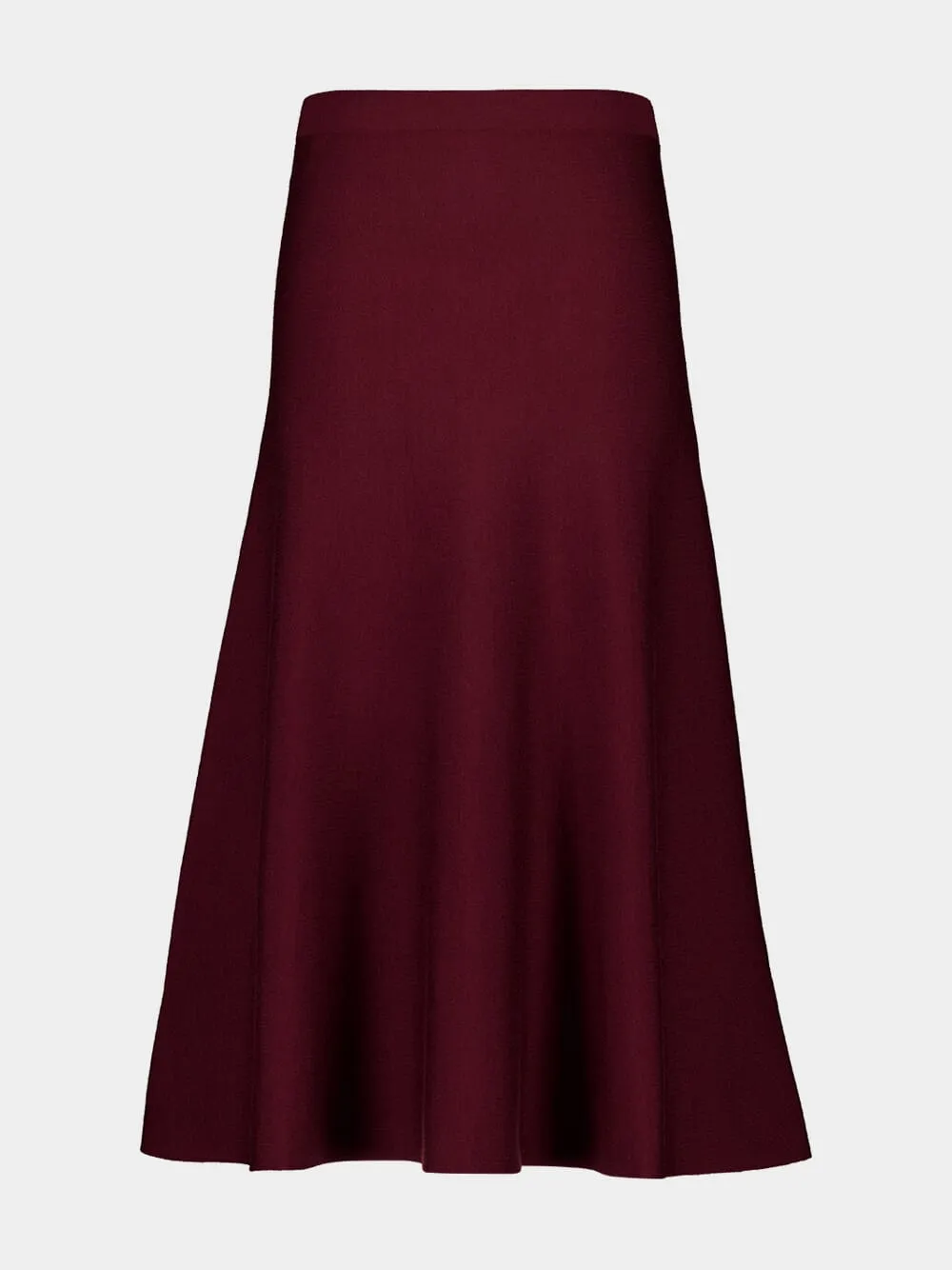 Deep Bordeaux Freddie Knit Midi Skirt sold by Fashion Clinic