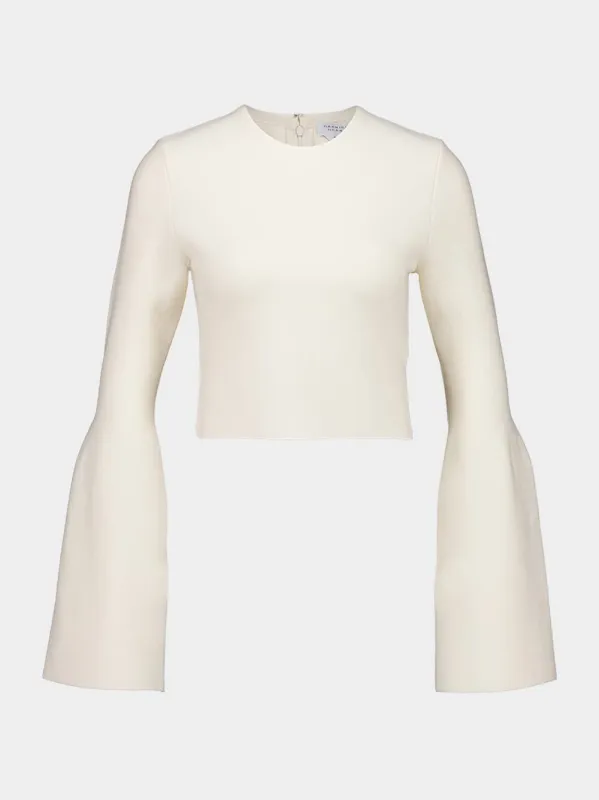 Ivory Long-Sleeve Talos Knit Top sold by Fashion Clinic
