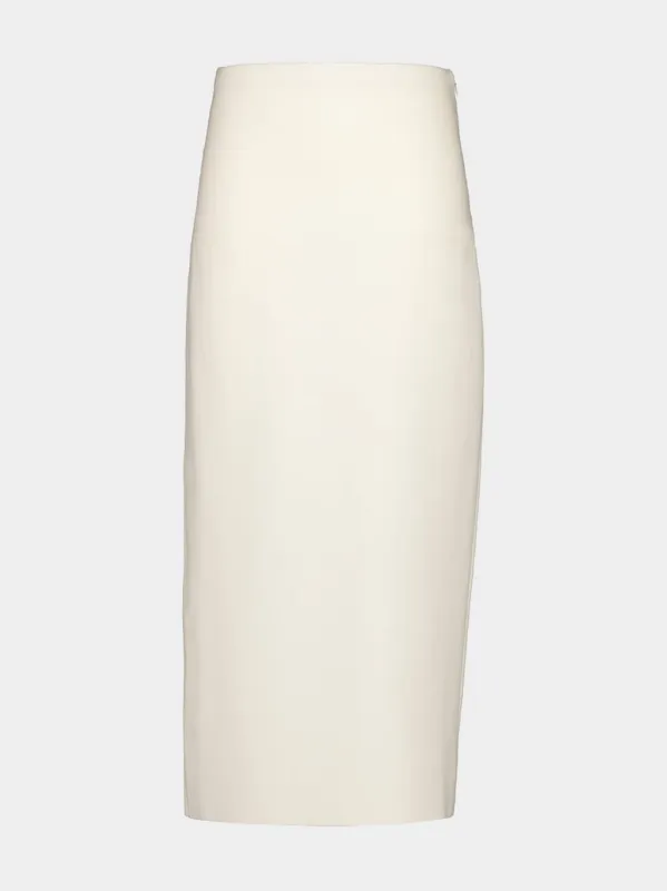 Ivory Circe Knit Maxi Skirt sold by Fashion Clinic