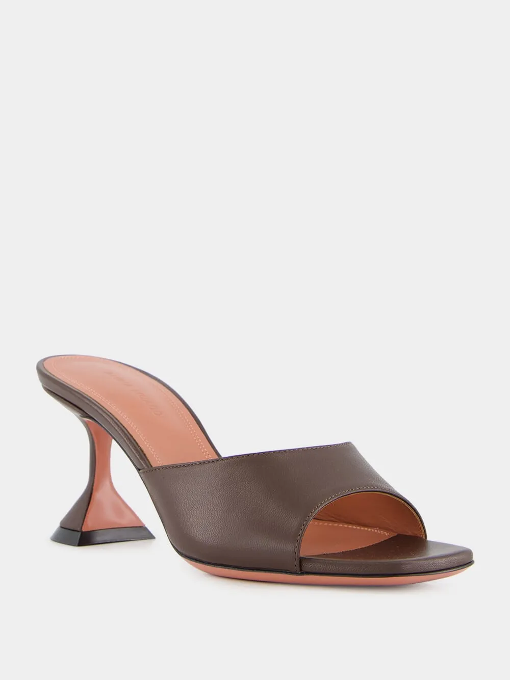 Lupita Nappa Heeled Mules in Coffee sold by Fashion Clinic product image thumbnail 2