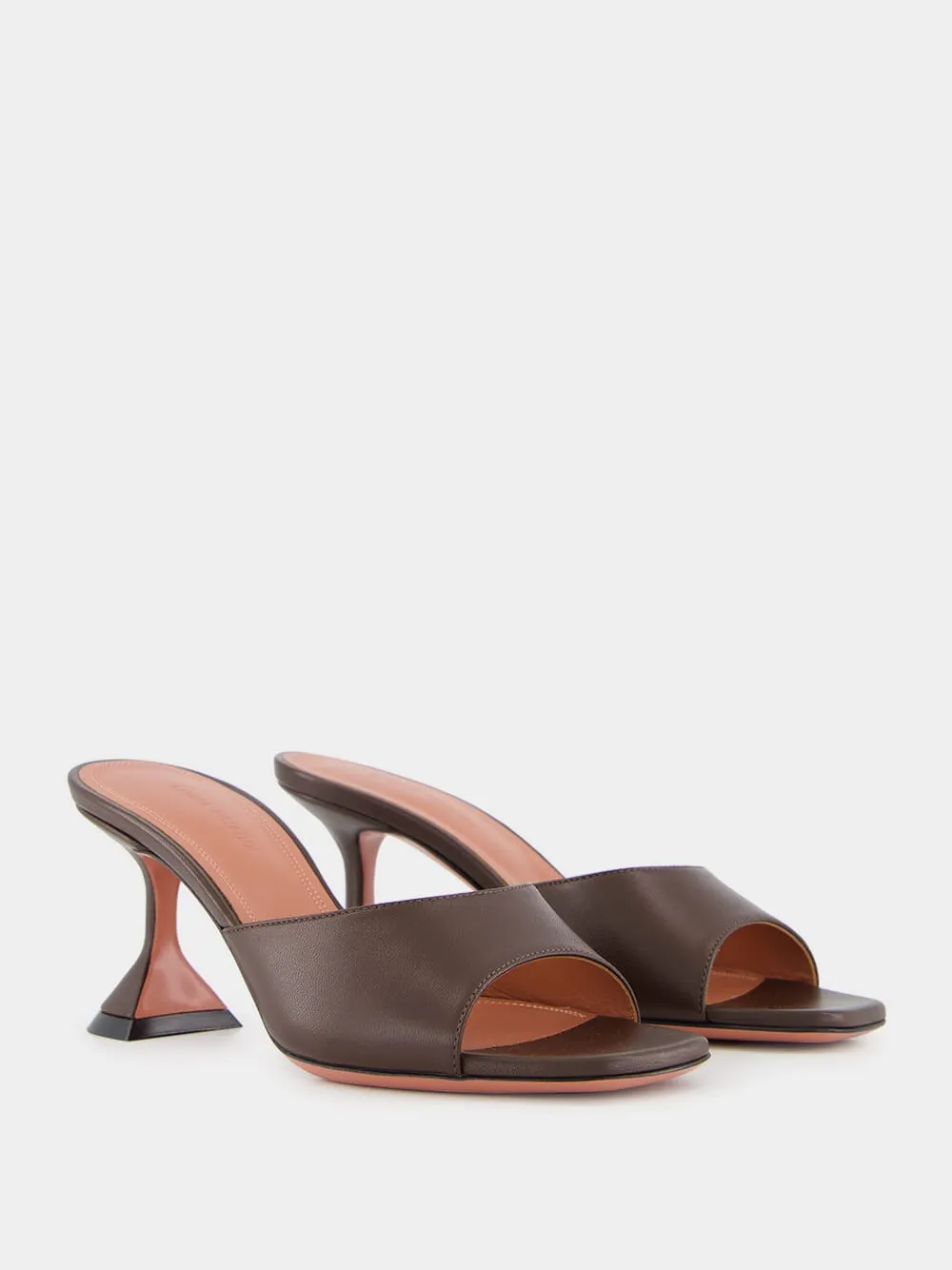Lupita Nappa Heeled Mules in Coffee sold by Fashion Clinic product image thumbnail 3