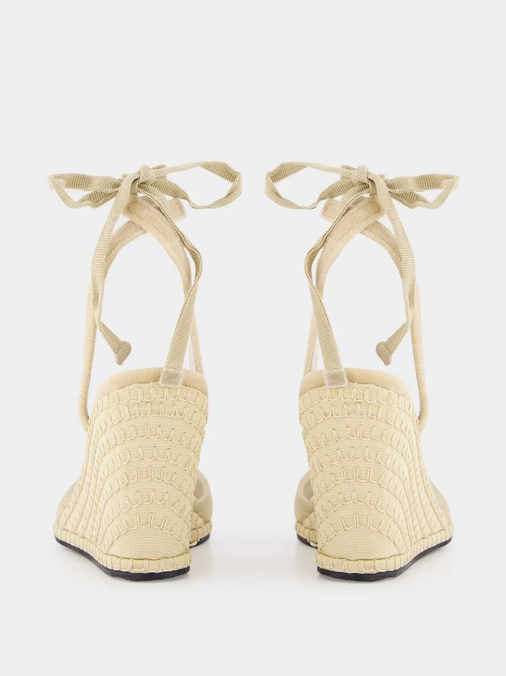 Beige Velvet Lace Wedges sold by Fashion Clinic product image thumbnail 5