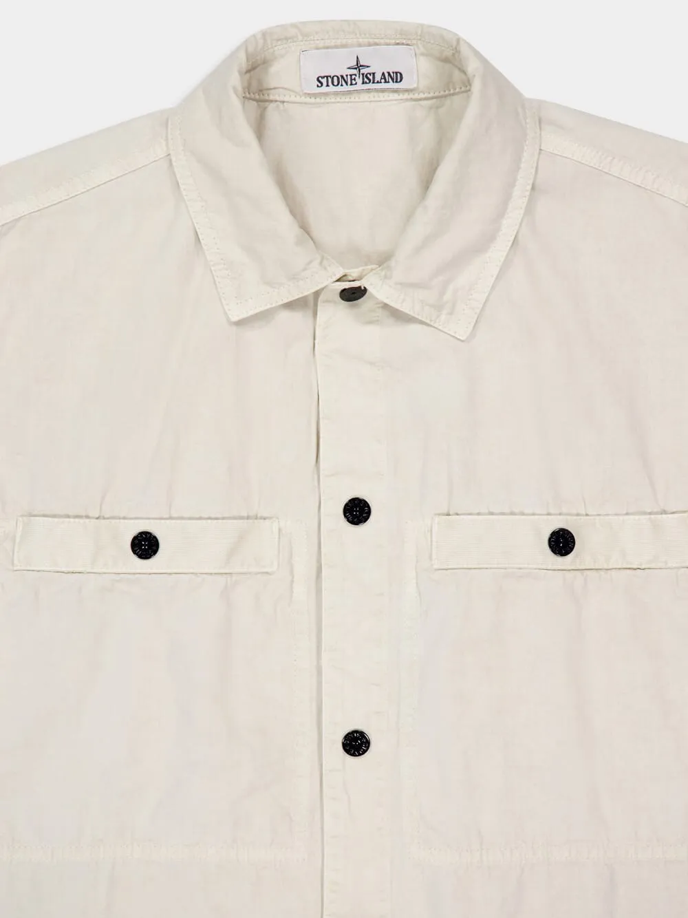 Sand Beige Compass Patch Overshirt sold by Fashion Clinic product image thumbnail 4