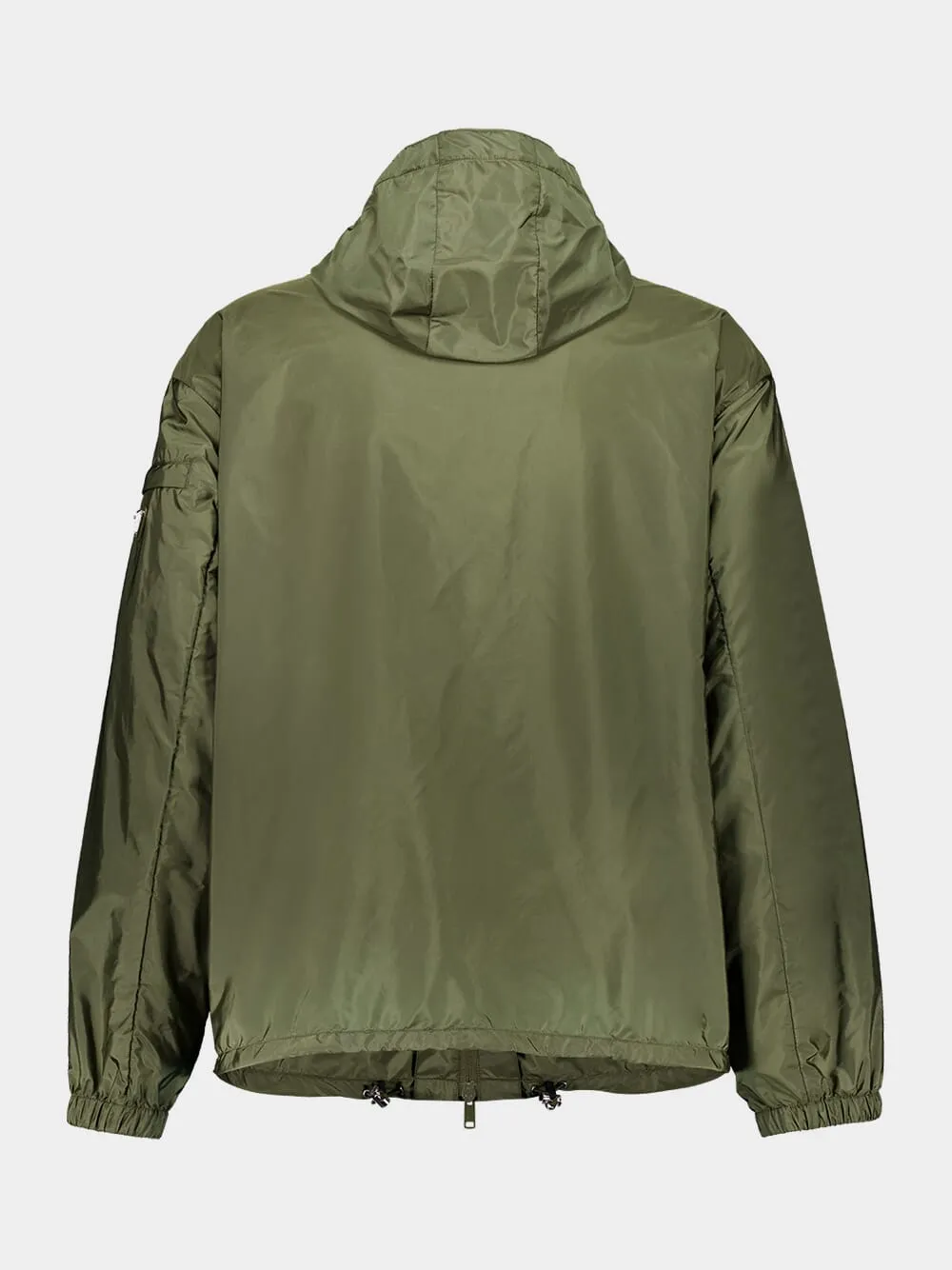 Military Green Hooded Re-Nylon Lightweight Jacket sold by Fashion Clinic product image thumbnail 2