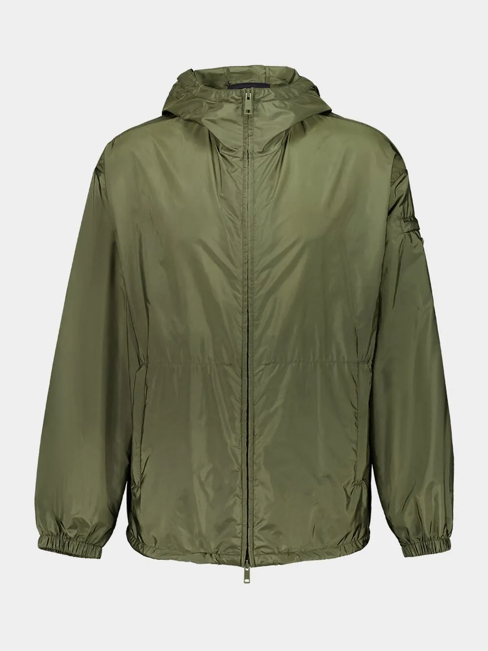 Military Green Hooded Re-Nylon Lightweight Jacket sold by Fashion Clinic