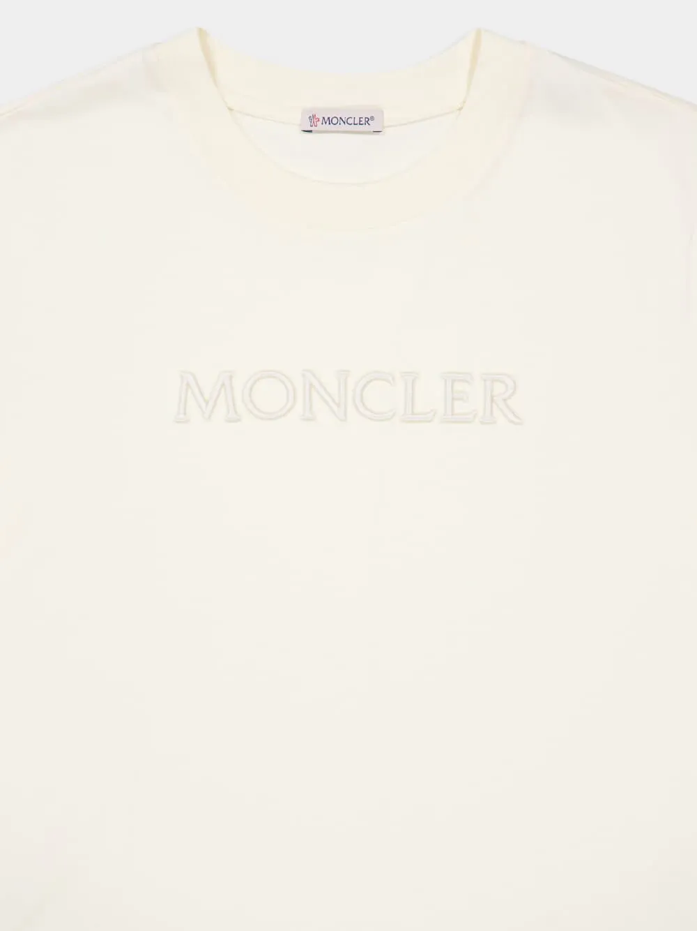Ivory Tonal Logo T-Shirt sold by Fashion Clinic product image thumbnail 4