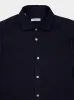Navy Blue Regular-Fit Linen Shirt sold by Fashion Clinic