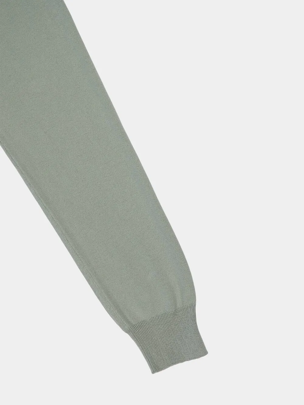 Sage Green Cotton Crew-Neck Jumper sold by Fashion Clinic product image thumbnail 4