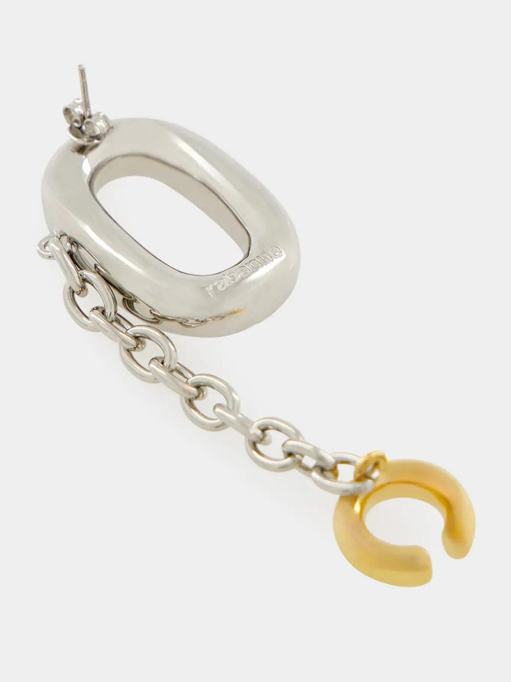 Silver XL Link Earrings sold by Fashion Clinic product image thumbnail 3