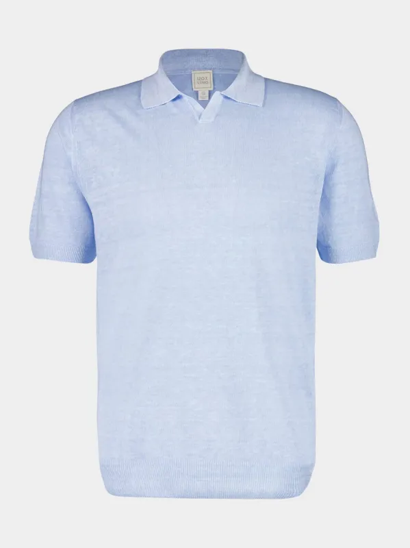 Azzurro Blue Short-Sleeve Knit Jumper sold by Fashion Clinic