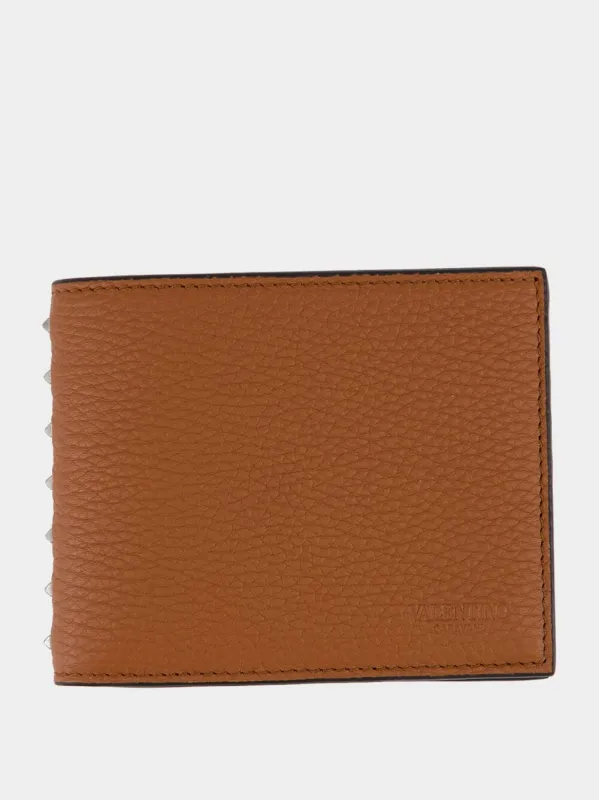 Saddle Brown Rockstud Wallet sold by Fashion Clinic