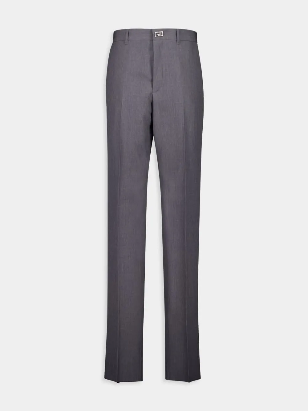 Medium Grey Slim-Fit Wool Tailored Pants sold by Fashion Clinic