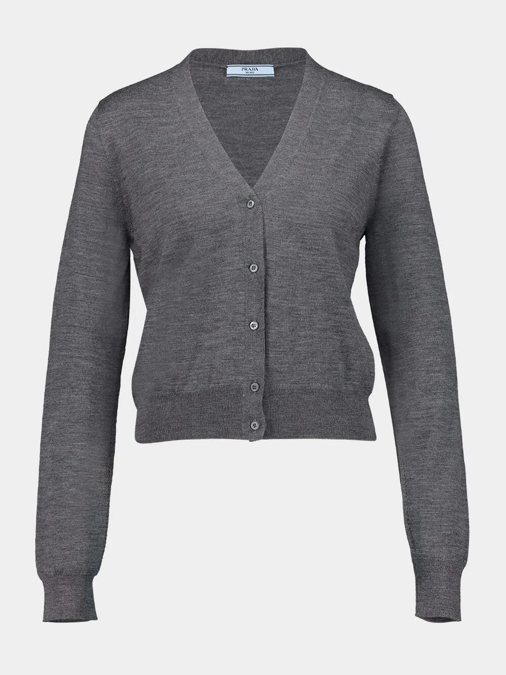 Slate Grey Wool Cardigan sold by Fashion Clinic