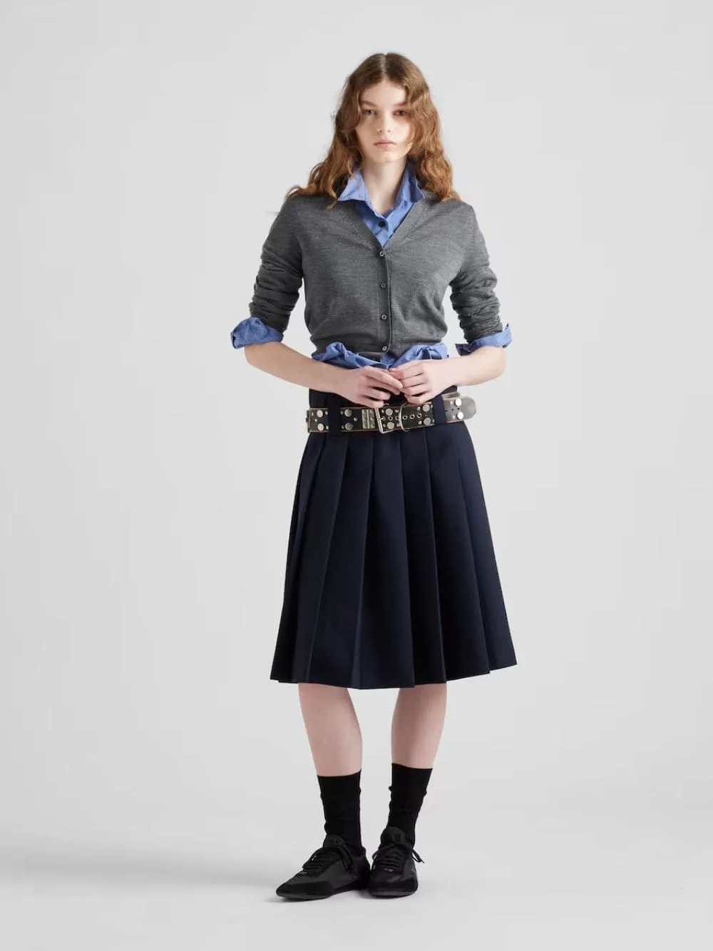 Slate Grey Wool Cardigan sold by Fashion Clinic product image thumbnail 2