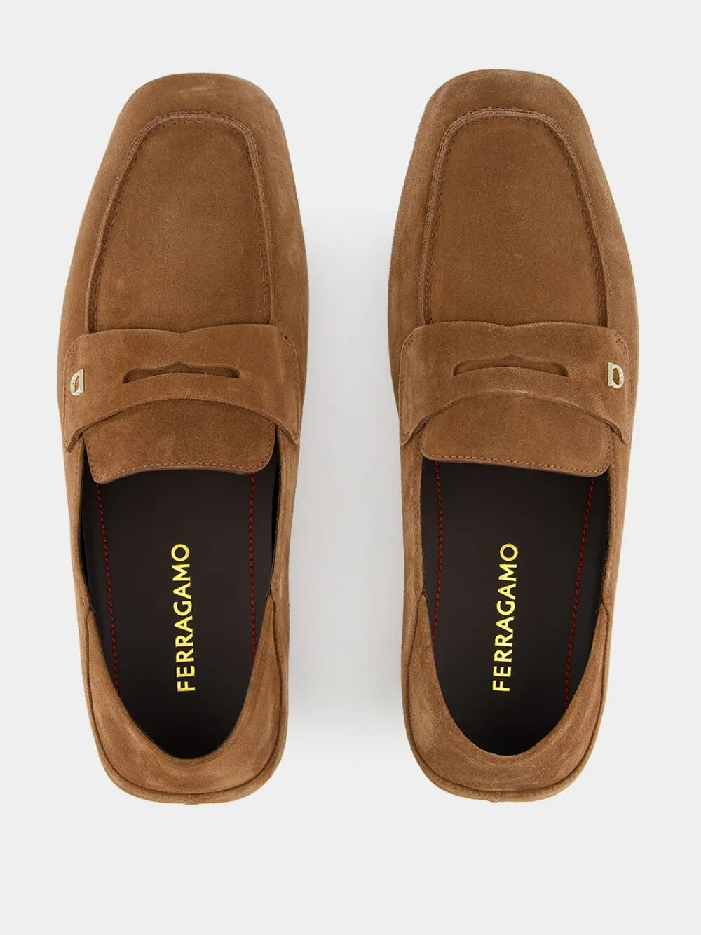 Brown Suede Gancini Drivers sold by Fashion Clinic product image thumbnail 4