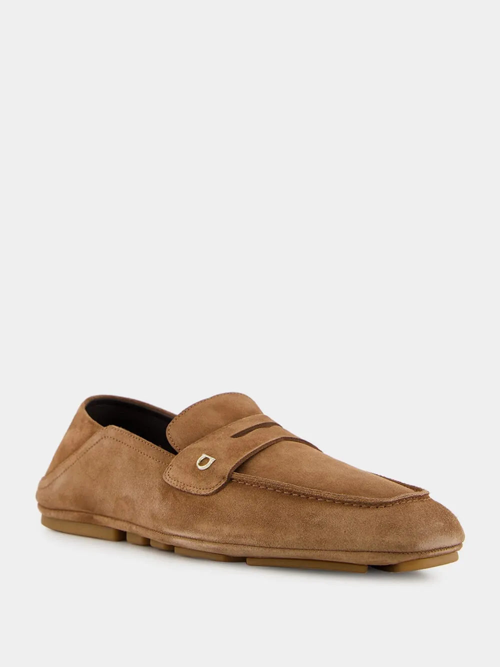 Brown Suede Gancini Drivers sold by Fashion Clinic product image thumbnail 2