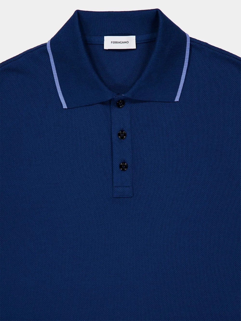 Teal Blue Polo with Contrasting Details sold by Fashion Clinic product image thumbnail 3