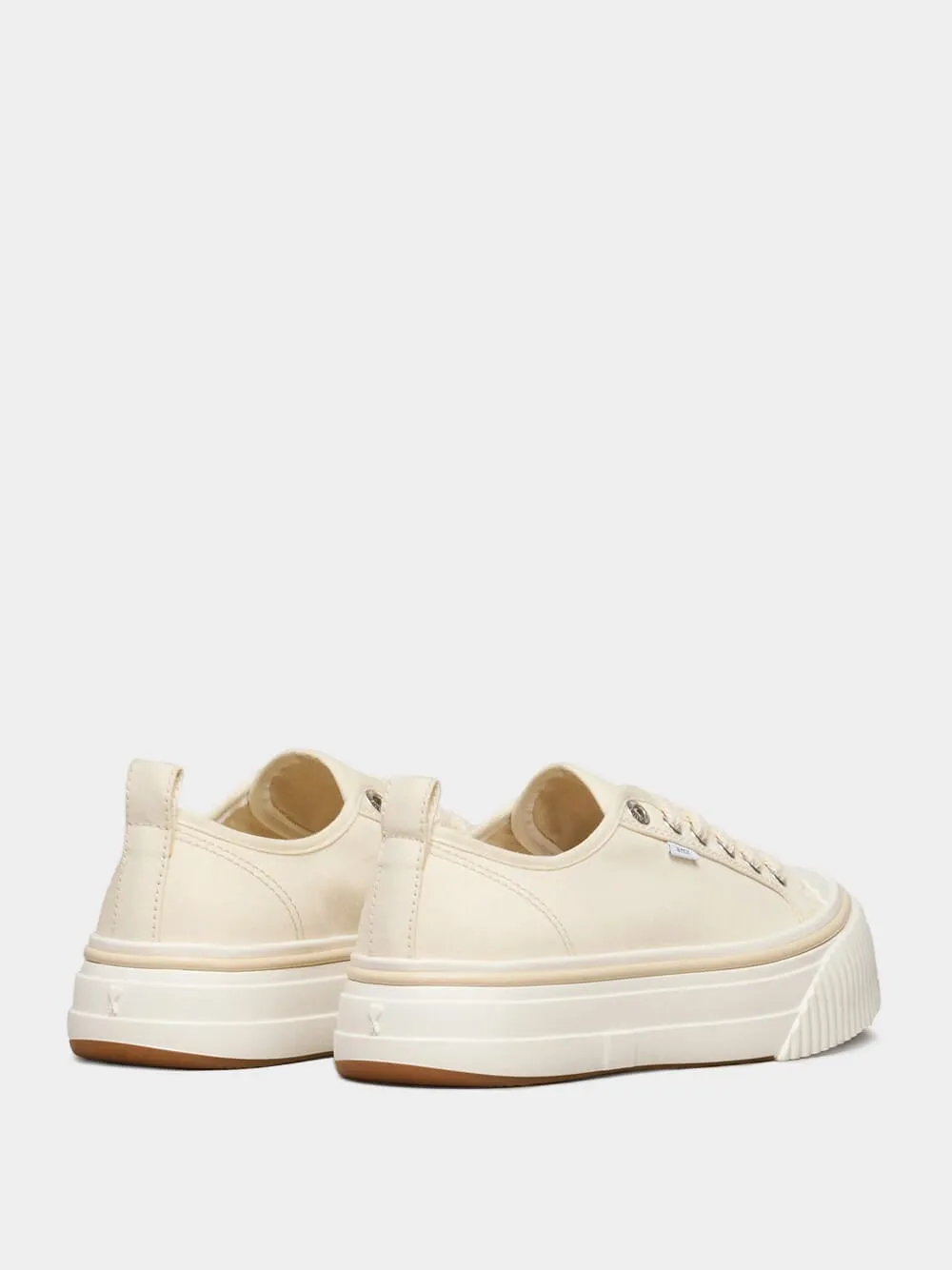 Off White Cotton Canvas Sneakers sold by Fashion Clinic product image thumbnail 5