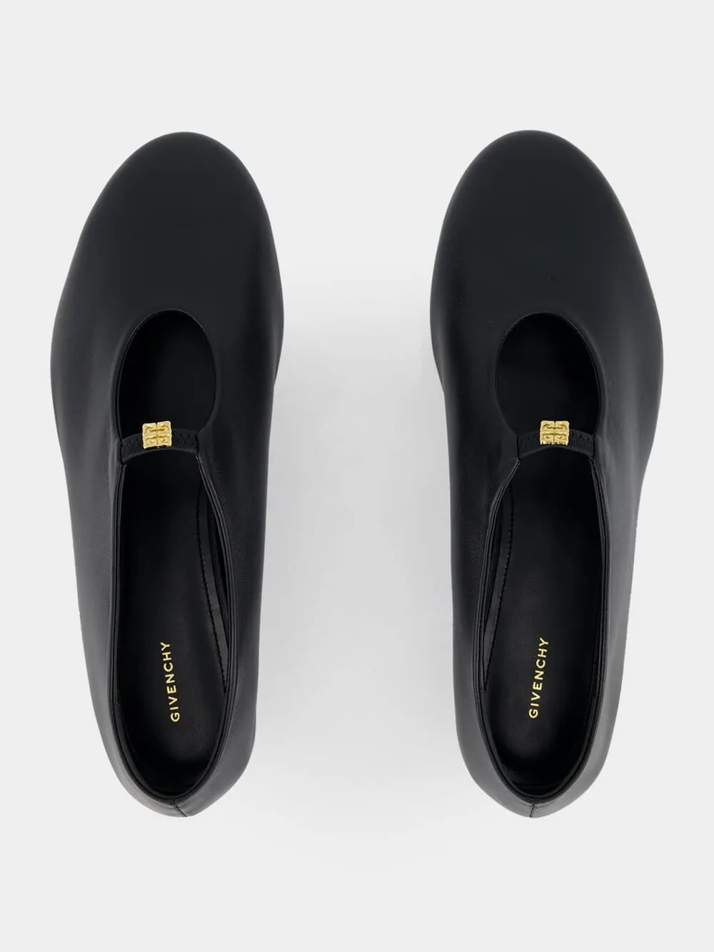 Black 4G Liquid Nappa Ballerina sold by Fashion Clinic product image thumbnail 4