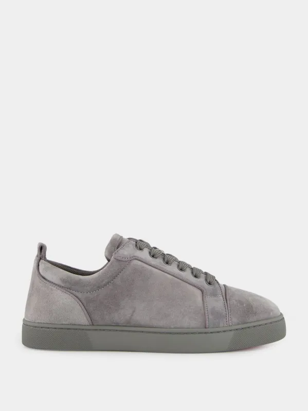 Smoke Grey Suede Low-Top Sneakers sold by Fashion Clinic