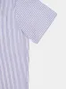Blue Striped Cotton Short-Sleeved Shirt sold by Fashion Clinic