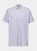Blue Striped Cotton Short-Sleeved Shirt sold by Fashion Clinic