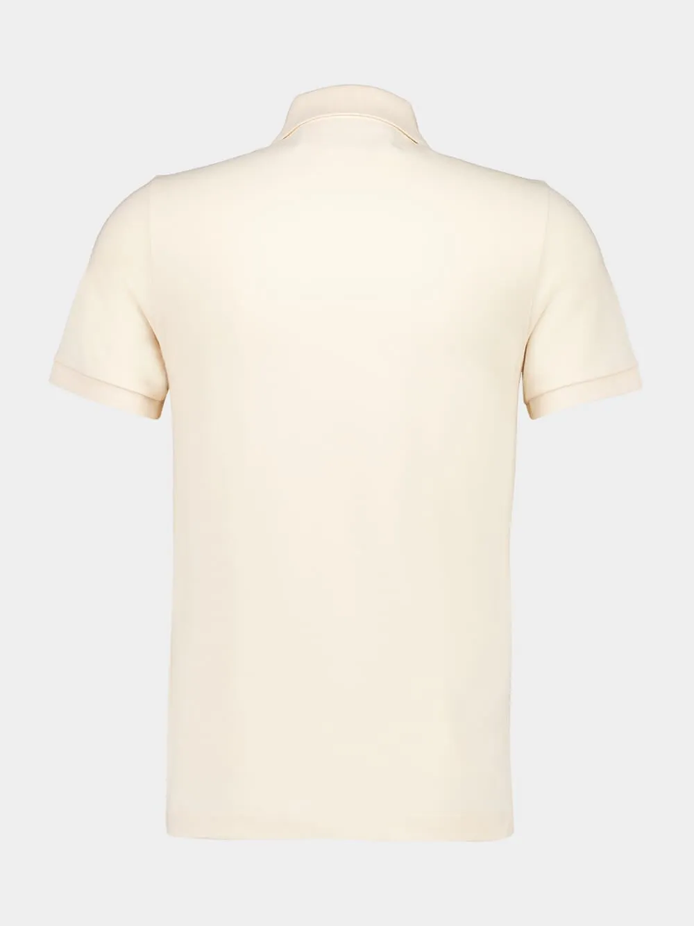 Ivory Cotton Polo with VLogo Embroidery sold by Fashion Clinic product image thumbnail 2