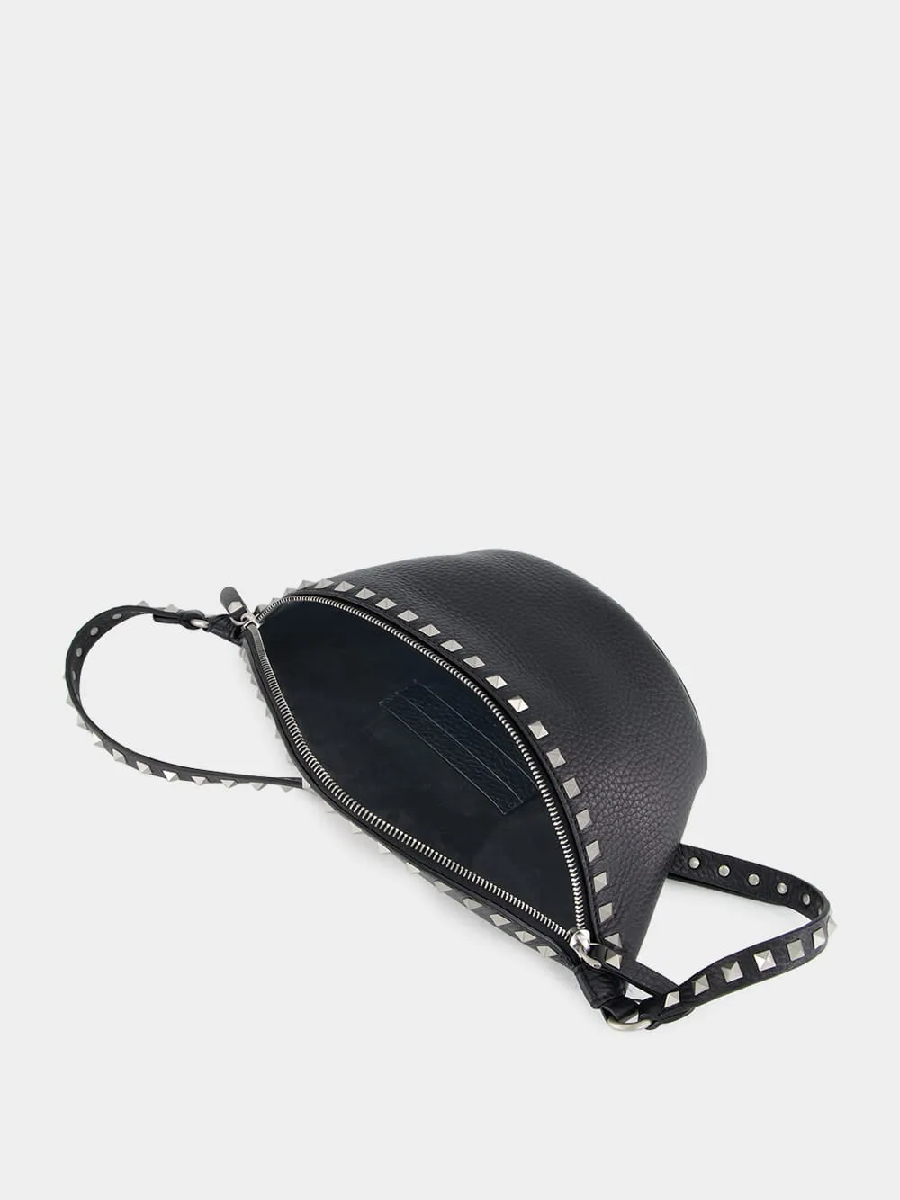 Black Rockstud Leather Belt Bag sold by Fashion Clinic product image thumbnail 5