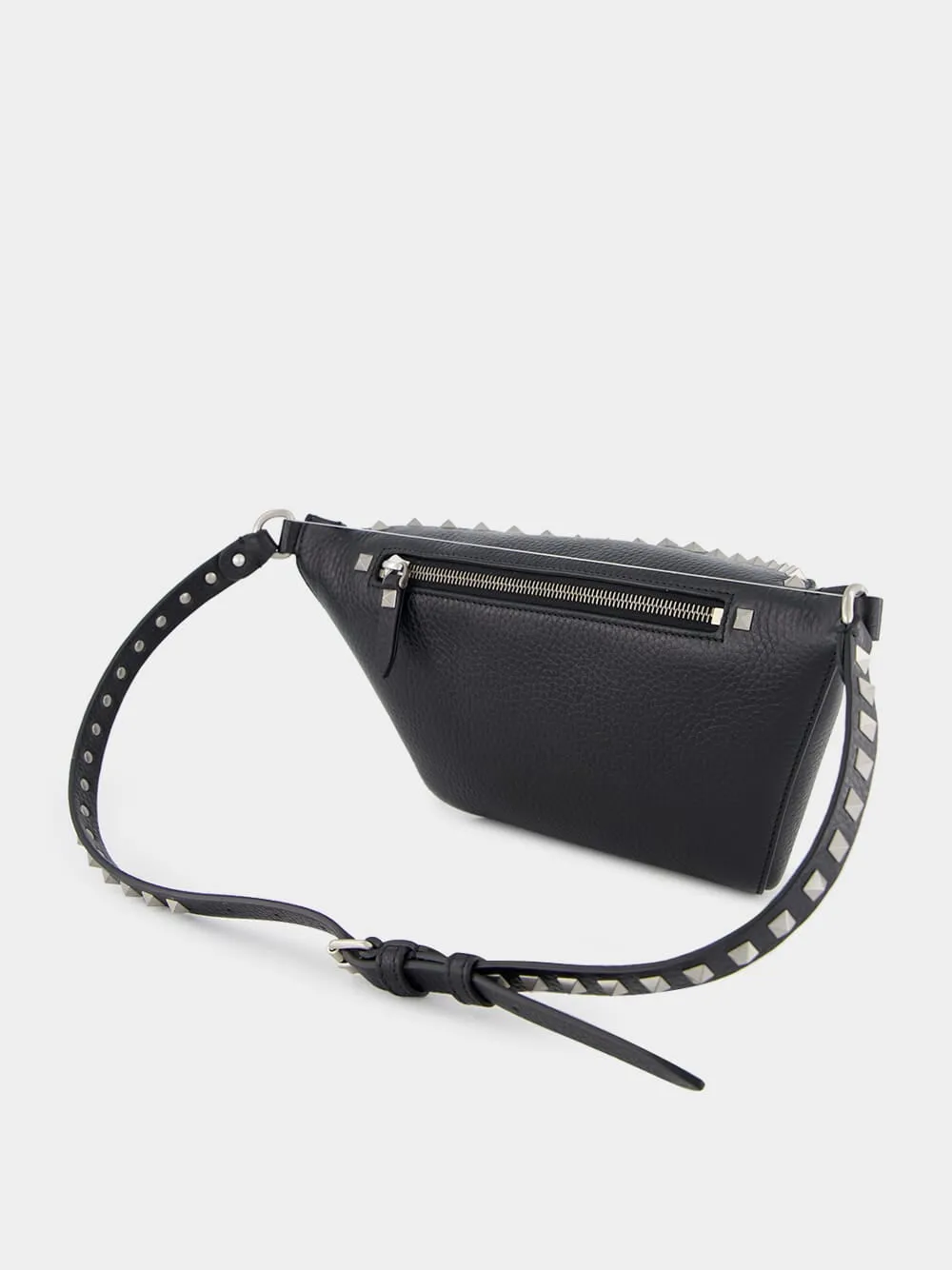 Black Rockstud Leather Belt Bag sold by Fashion Clinic product image thumbnail 4