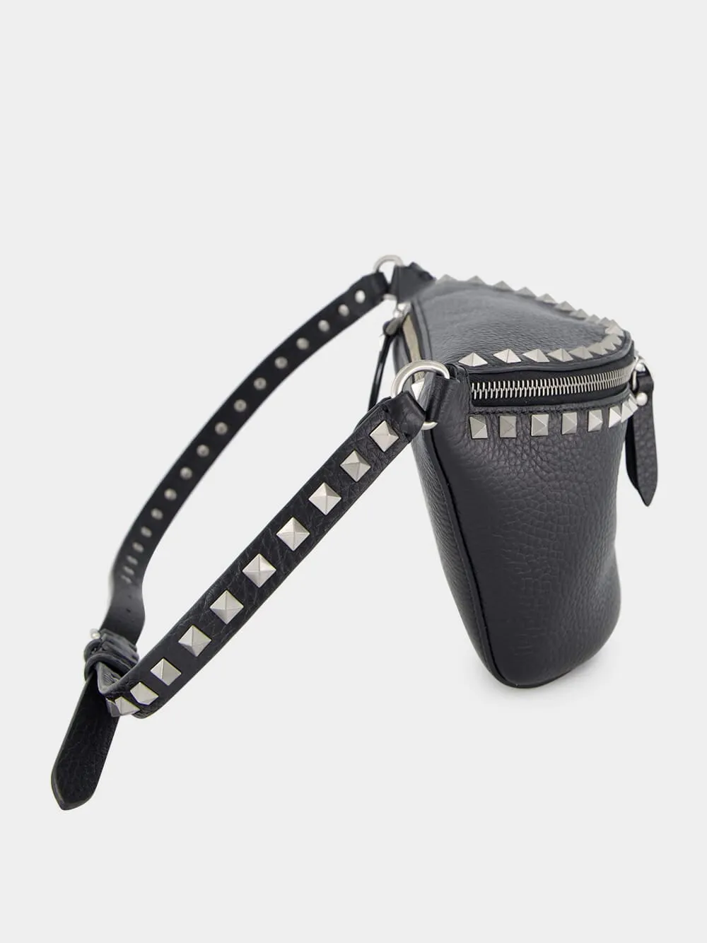 Black Rockstud Leather Belt Bag sold by Fashion Clinic product image thumbnail 3