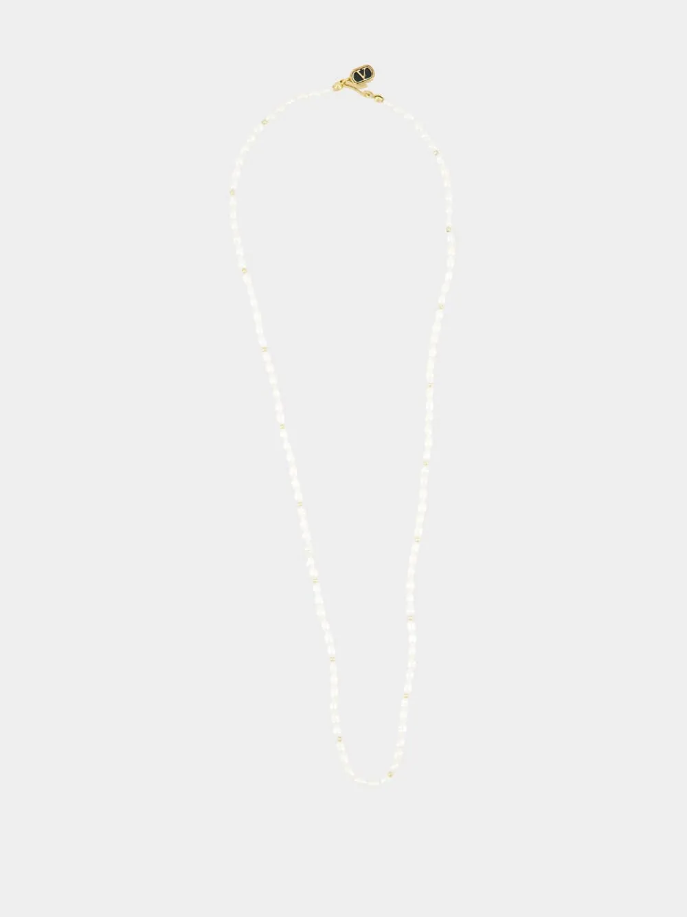 Ovalette Necklace in Metal Pearls and Enamel sold by Fashion Clinic product image thumbnail 2