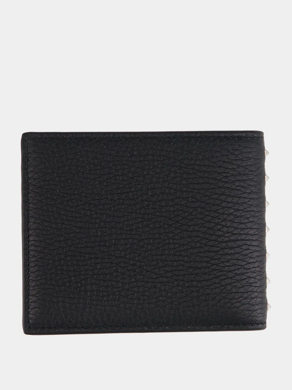 Black Rockstud Grainy Leather Wallet sold by Fashion Clinic product image thumbnail 2