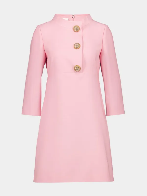Light Pink Crepe Couture Short Dress sold by Fashion Clinic