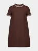 Brown Embroidered Crepe Couture Short Dress sold by Fashion Clinic